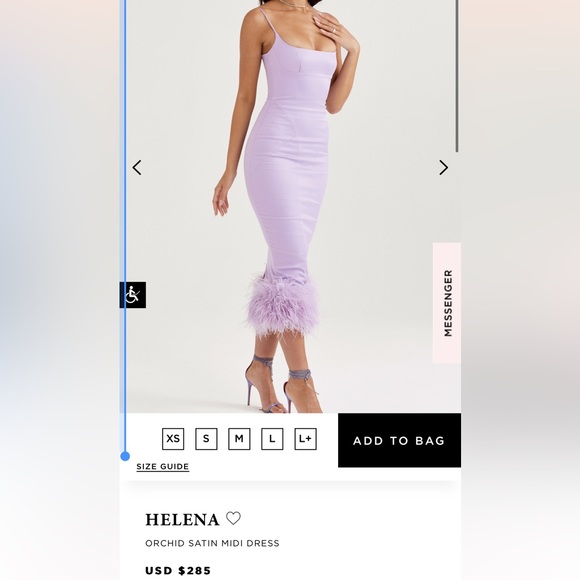 House of CB Dresses House Of Cb Helena Orchid Satin Midi Dress Nwt